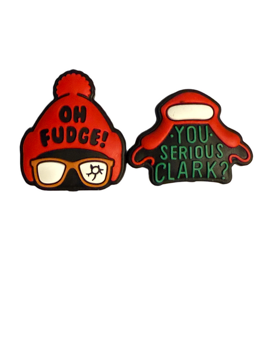 F/CHR1 (1)PC 1.2" Choose Your Saying Christmas Hat Focal Bead for DIY Keychains, Wristlets, Cup Charms, Car Charms ETC