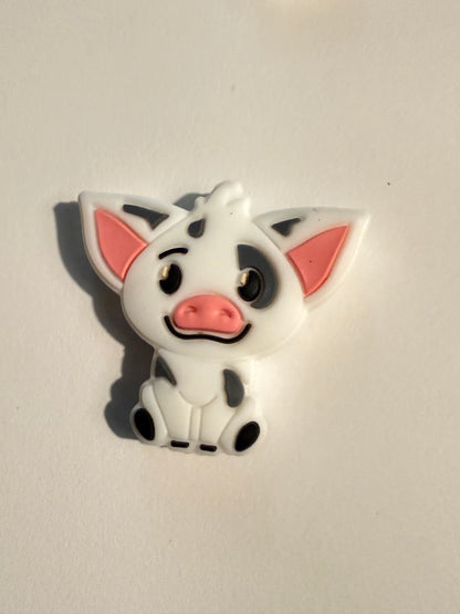 F/A29- (1)PC 1.3" Choose your color- PIG Focal Bead for DIY Keychains, Wristlets, Cup Charms, Car Charms ETC