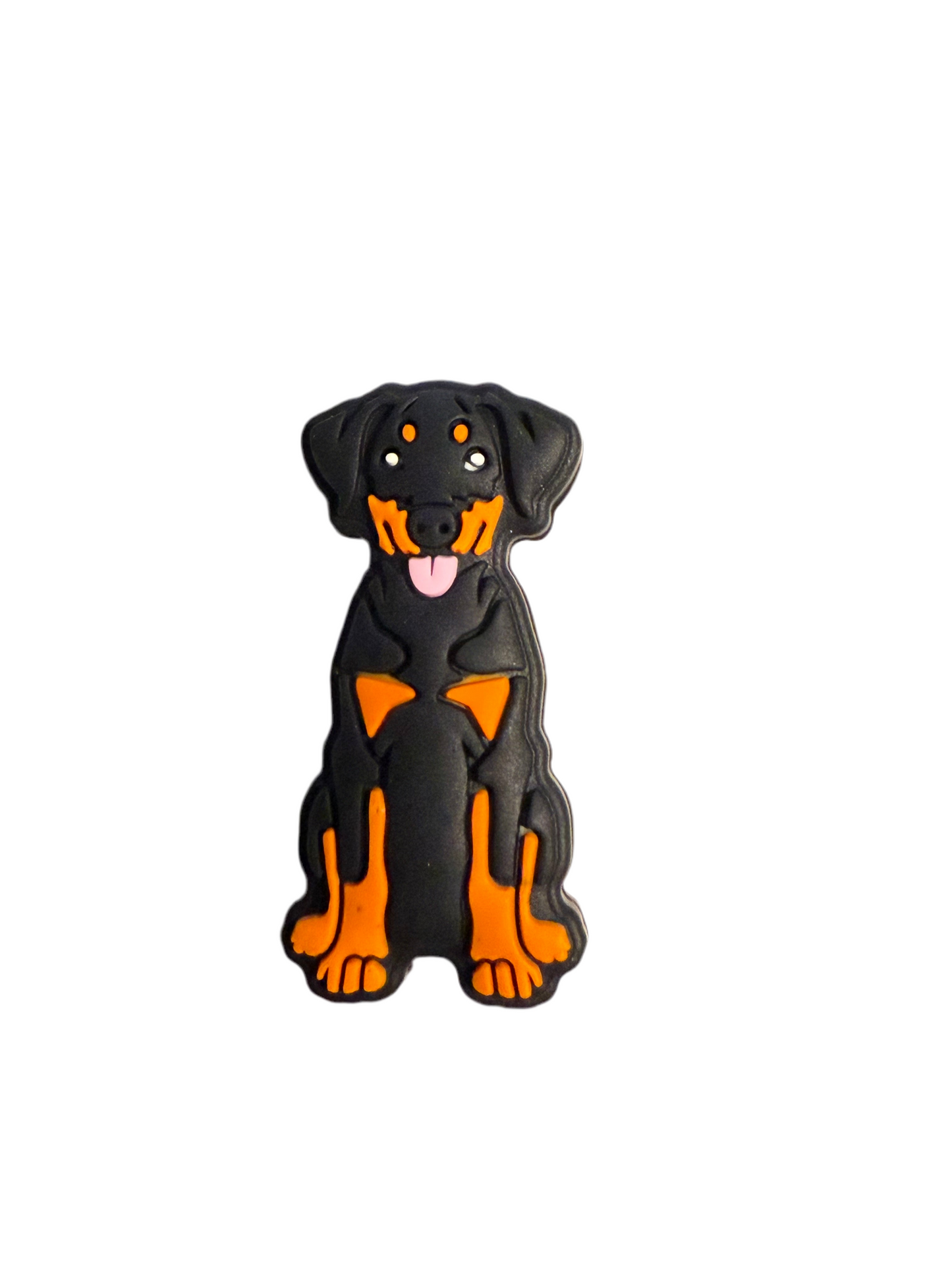 F/A13- (1)PC 1.4" Dobie Dog Focal Bead for DIY Keychains, Wristlets, Cup Charms, Car Charms ETC