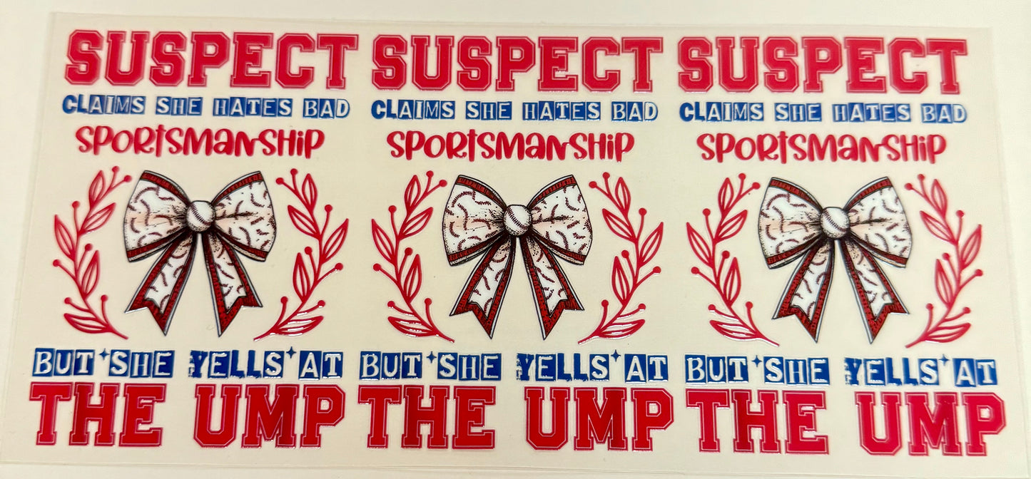 C297- (1PC) THE UMP 16OZ UV DTF Transfer Wrap/Sticker for Cup/Tumbler