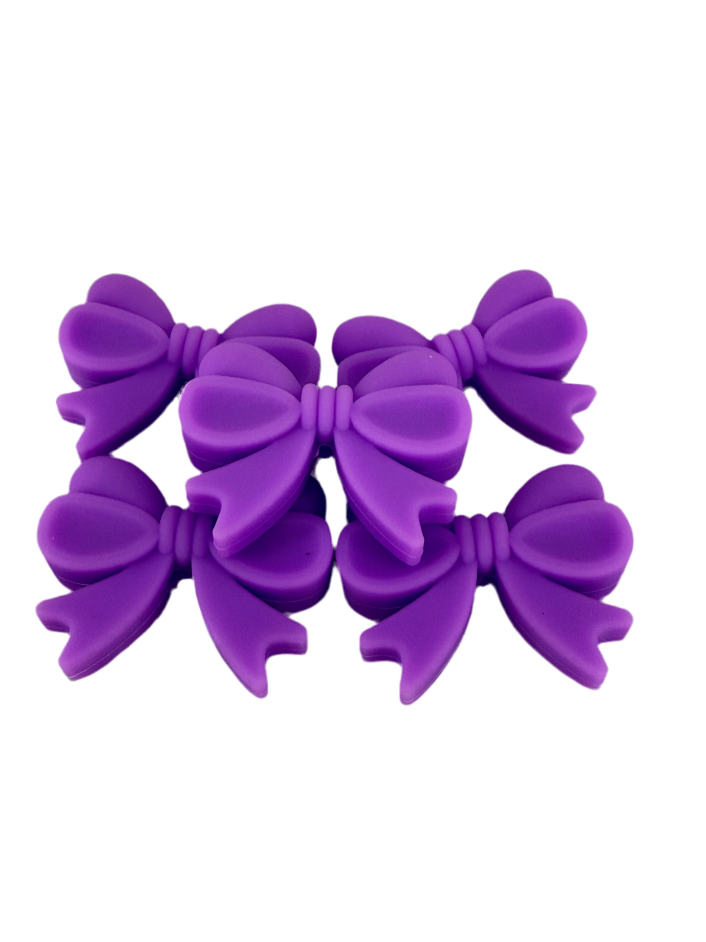 F24- (1)PC 1.1" Purple BOW Focal Bead for DIY Keychains, Wristlets, Cup Charms, Car Charms ETC