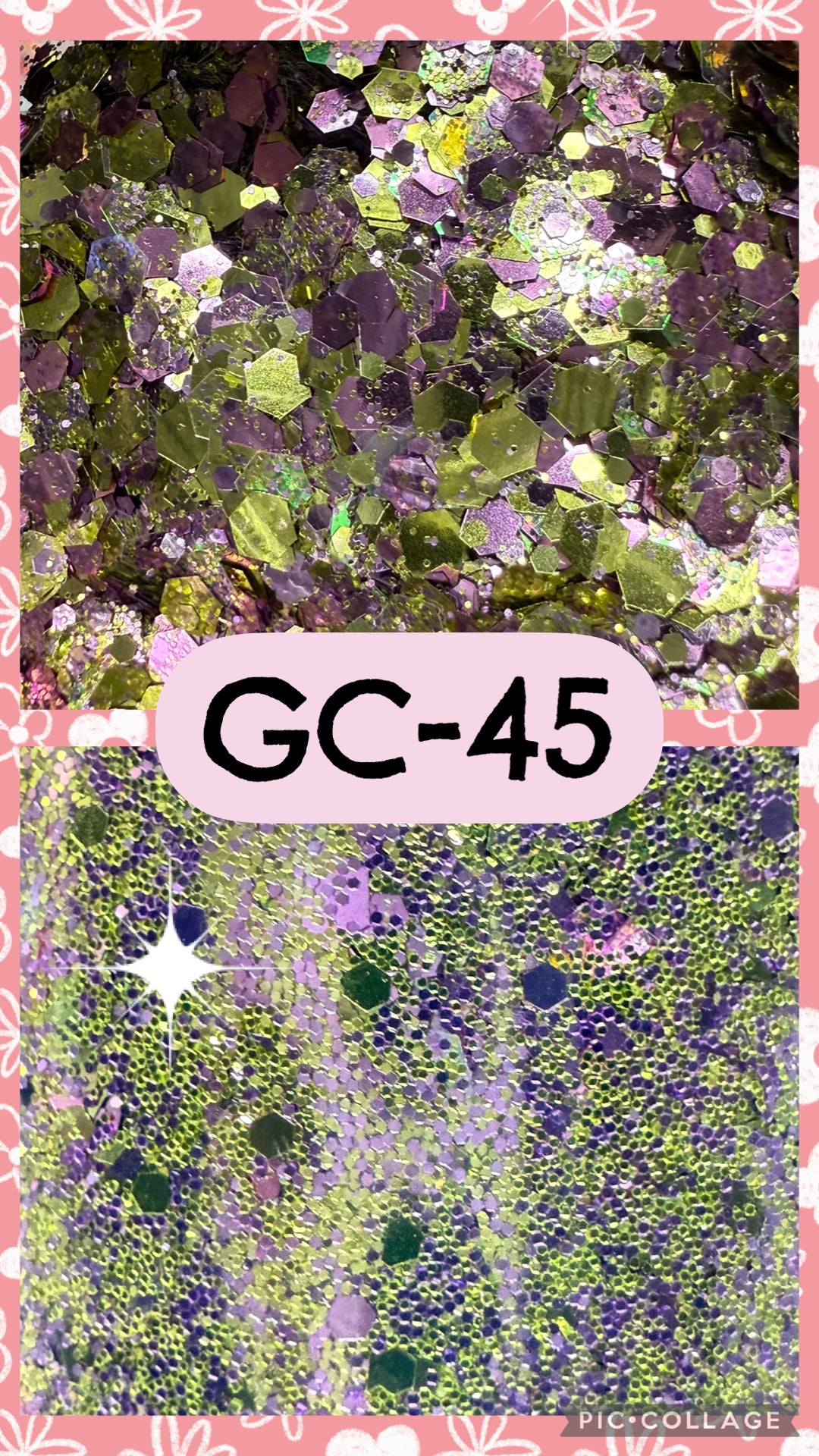GC36-GC53 GLITTER COLORS