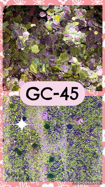 GC36-GC53 GLITTER COLORS