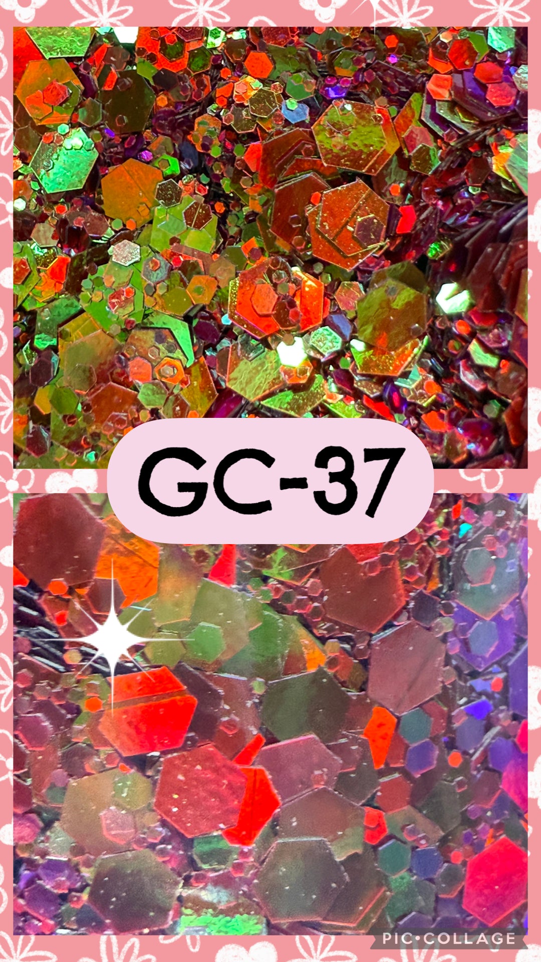 GC36-GC53 GLITTER COLORS