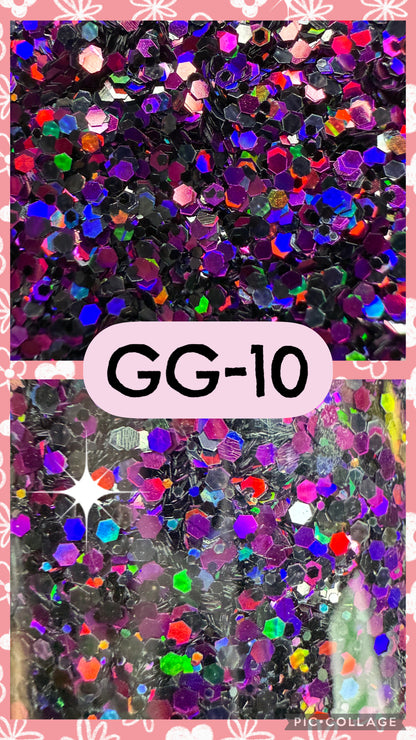 GG1-GG12 GLITTER COLORS
