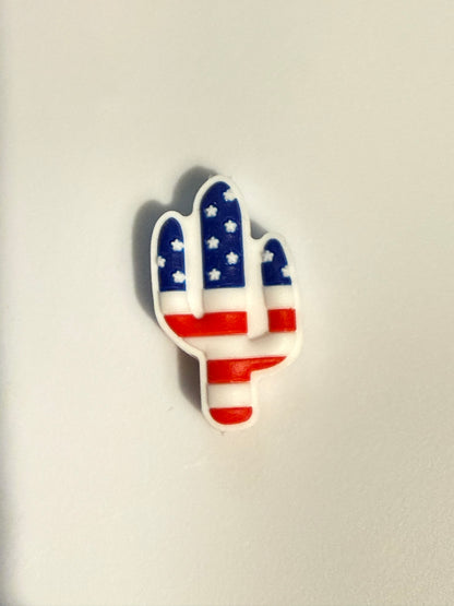 F/C26- (1)PC 1.1" Choose your color- Leopard OR Stripes Saguaro Cactus Focal Bead for DIY Keychains, Wristlets, Cup Charms, Car Charms ETC