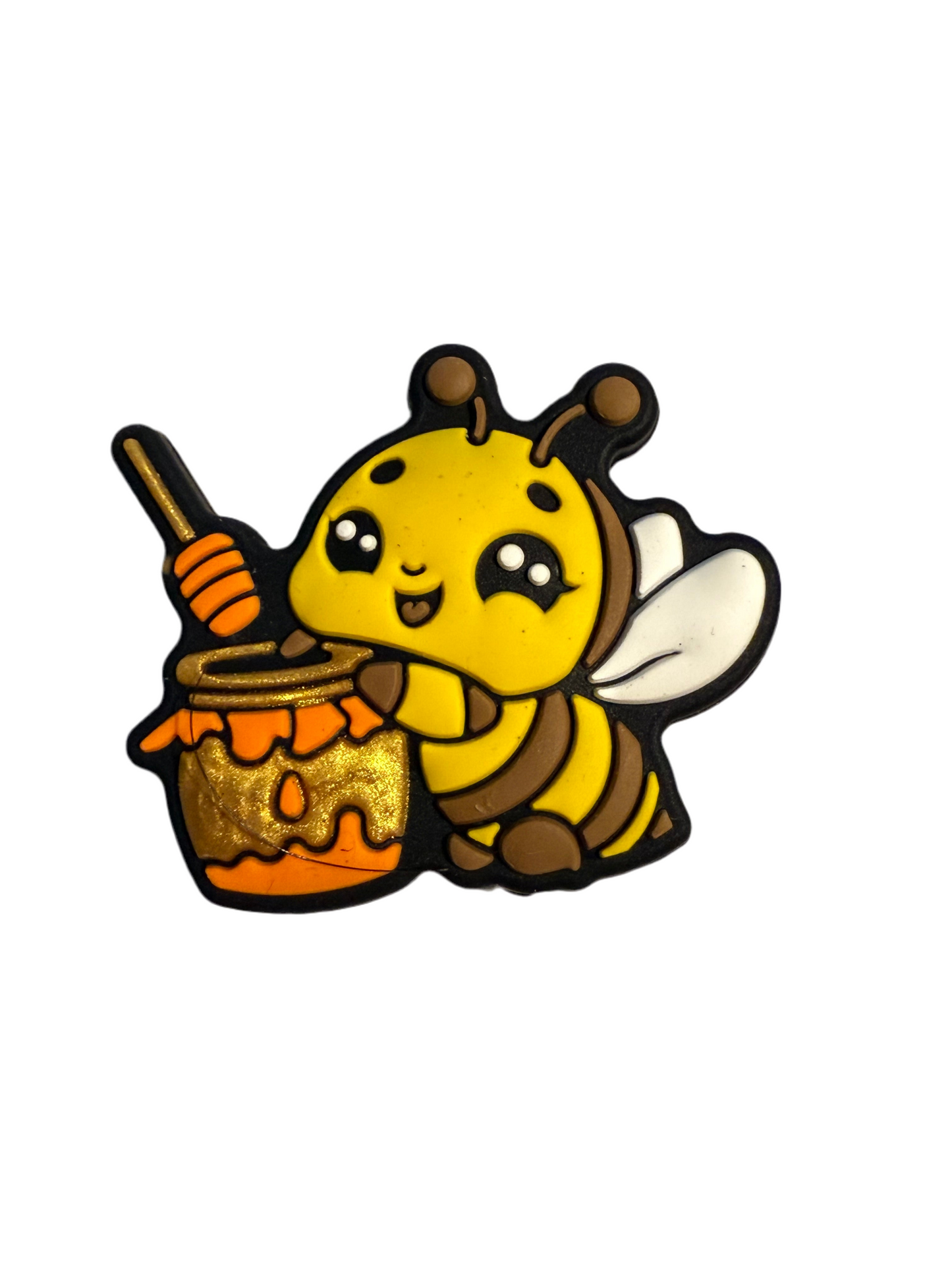 F/A24- (1)PC 1.4" Bee W/Honey Pot Focal Bead for DIY Keychains, Wristlets, Cup Charms, Car Charms ETC