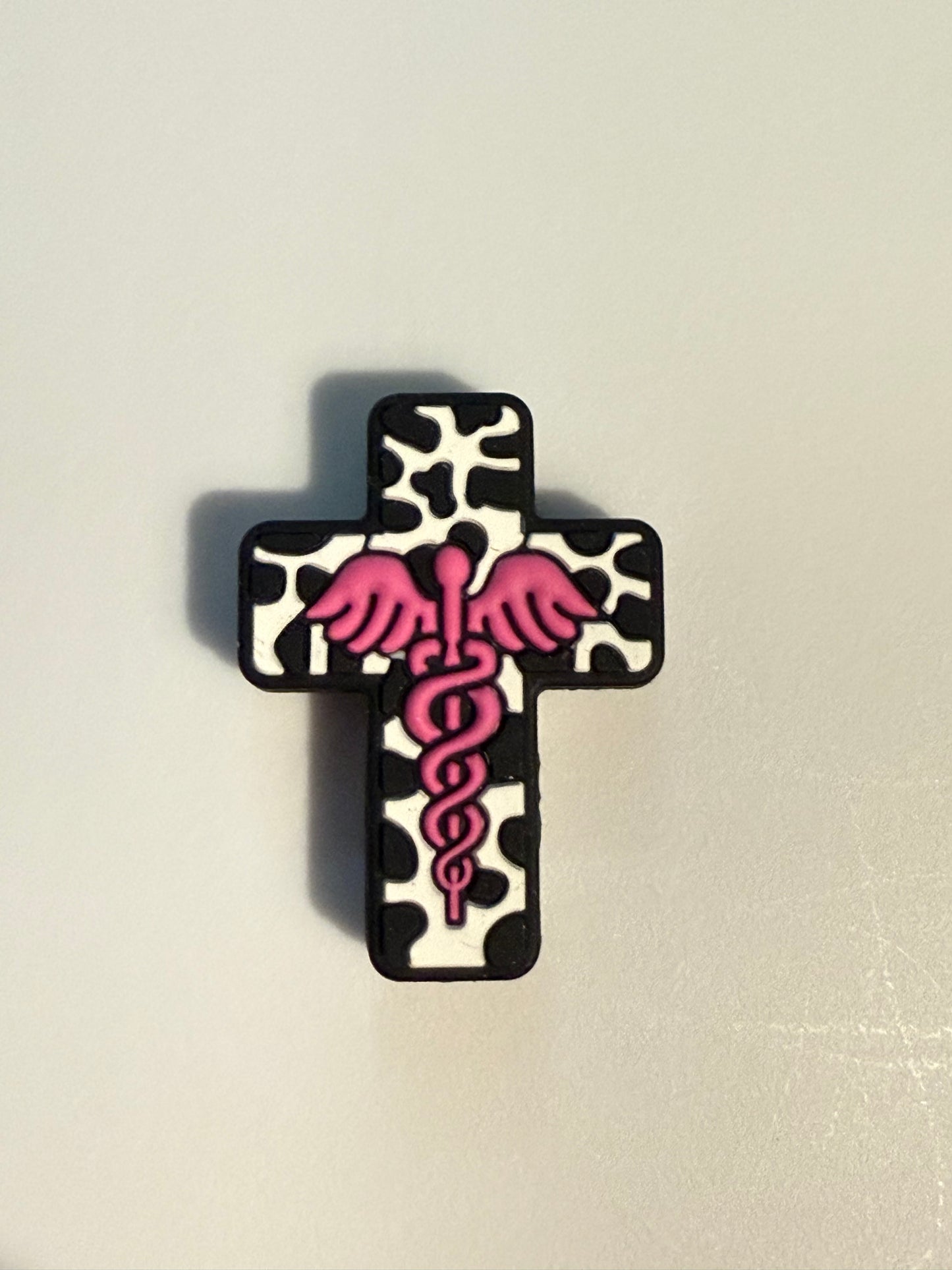 F/R19- (1)PC 1.3" Choose your color- Cross Focal Bead for DIY Keychains, Wristlets, Cup Charms, Car Charms ETC