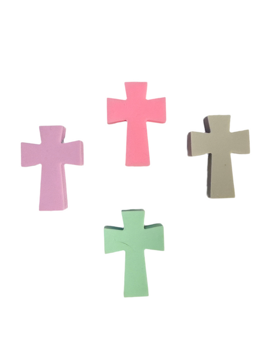F/R18- (1)PC 1.2" Choose your color- Cross Focal Bead for DIY Keychains, Wristlets, Cup Charms, Car Charms ETC