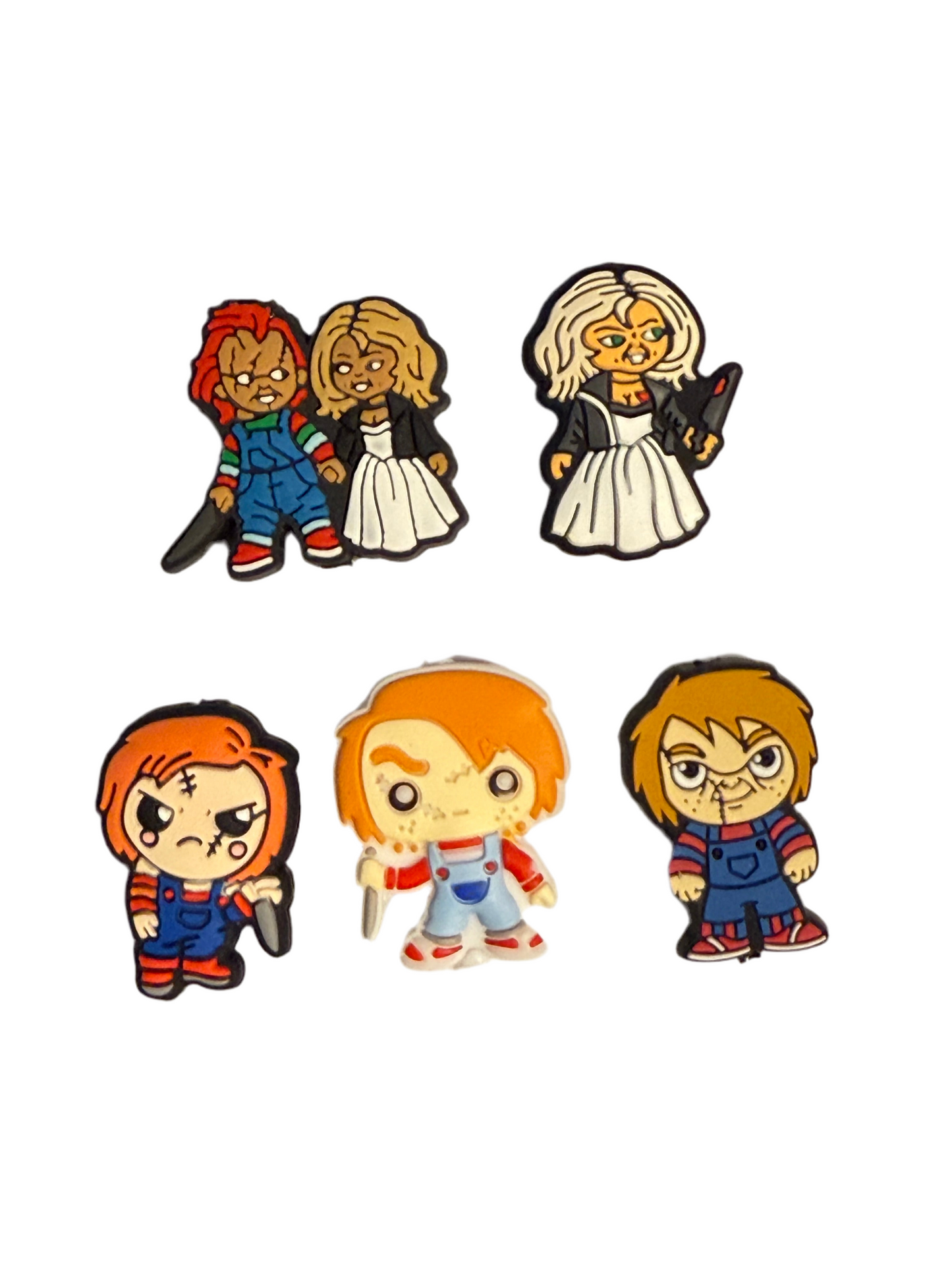 F/HAL25 (1)PC 1.1" Choose Your Style Chuck/Bride Dolls Focal Bead for DIY Keychains, Wristlets, Cup Charms, Car Charms ETC