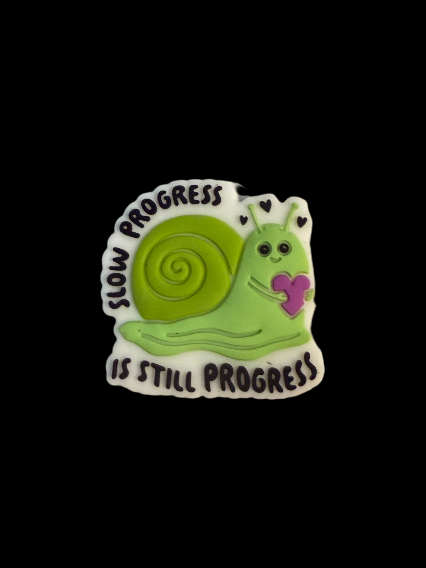 F/A37- (1)PC 1.1" Slow Progress is still progress Snail Focal Bead for DIY Keychains, Wristlets, Cup Charms, Car Charms ETC