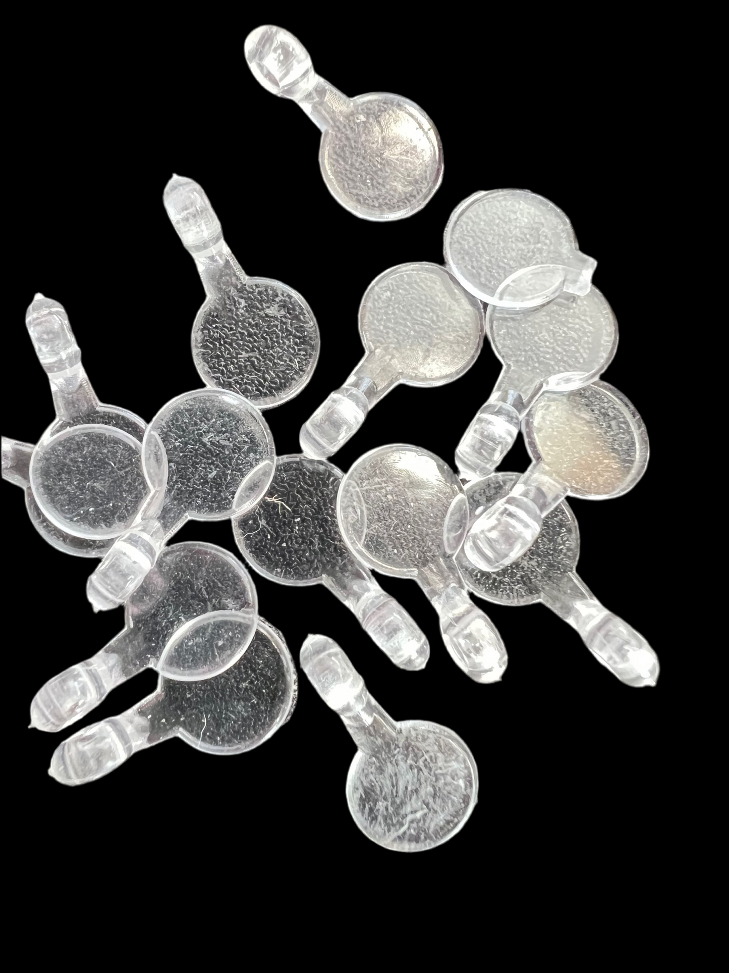 BA2 (25PCS)- Clear Small 16mm Charm Attachment with hole for pen or keychains