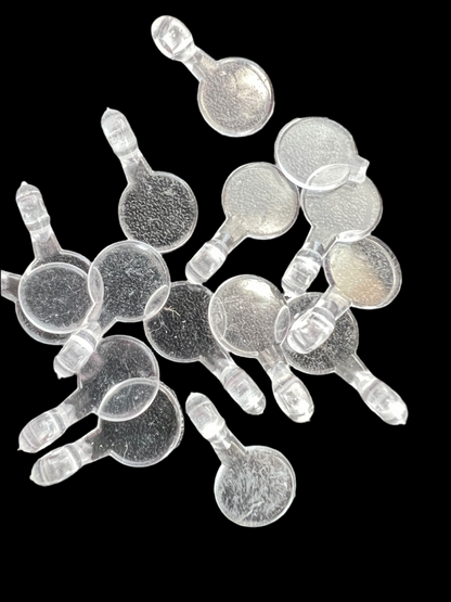 BA2 (25PCS)- Clear Small 16mm Charm Attachment with hole for pen or keychains