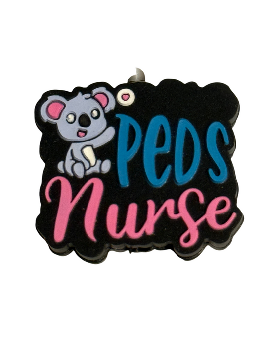 F/C4- (1)PC 1.1" PEDS NURSE W/Koala Focal Bead for DIY Keychains, Wristlets, Cup Charms, Car Charms ETC