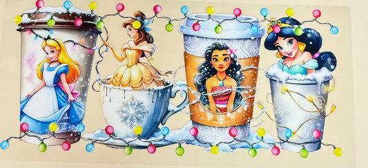 C467- (1PC) PRINCESS 16OZ UV DTF Transfer Wrap/Sticker for Cup/Tumbler
