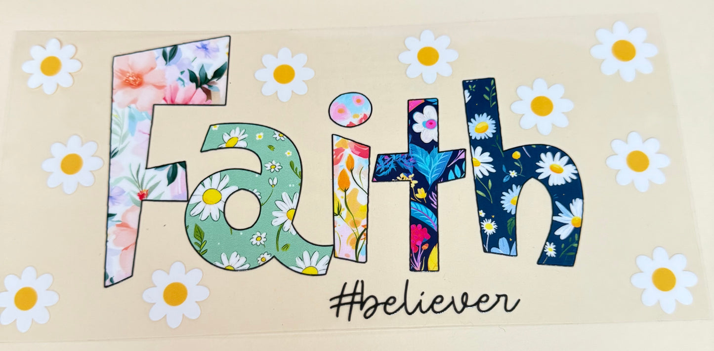C408- (1PC) FAITH 16OZ UV DTF Transfer Wrap/Sticker for Cup/Tumbler