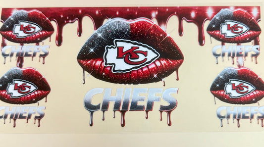 C340- (1PC) KC CHIEFS 16OZ UV DTF Transfer Wrap/Sticker for Cup/Tumbler