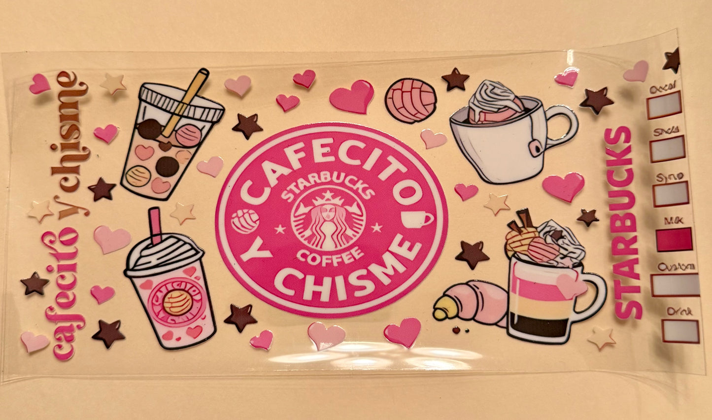 C214- (1PC) 16OZ UV DTF Transfer Wrap/Sticker for Cup/Tumbler