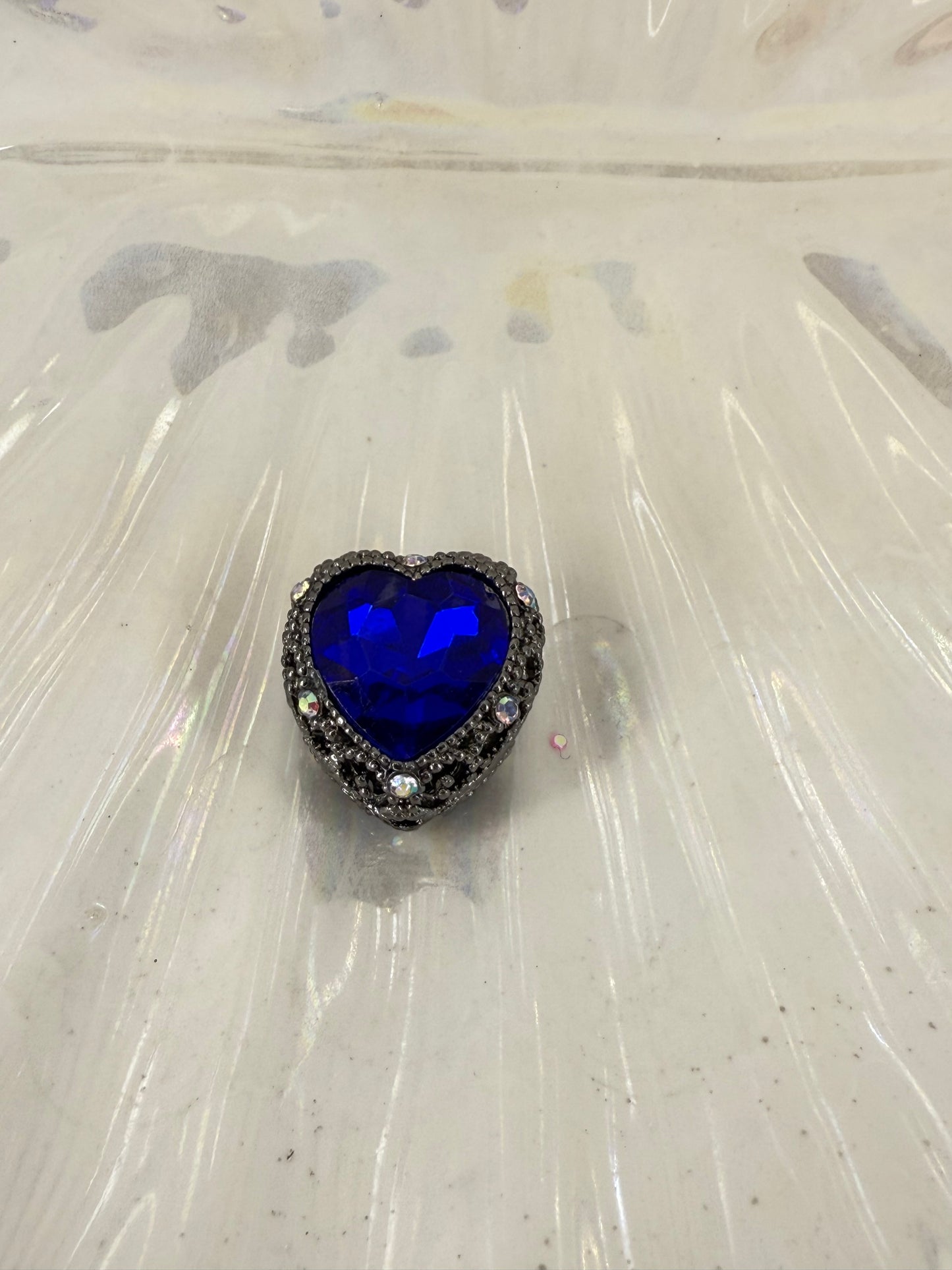 R97- (1PC) CHOOSE YOUR COLOR- High Quality ALLOY 19mm Heart Fancy Rhinestone Gemstone Sparkle Crystal Elegant Beads for DIY