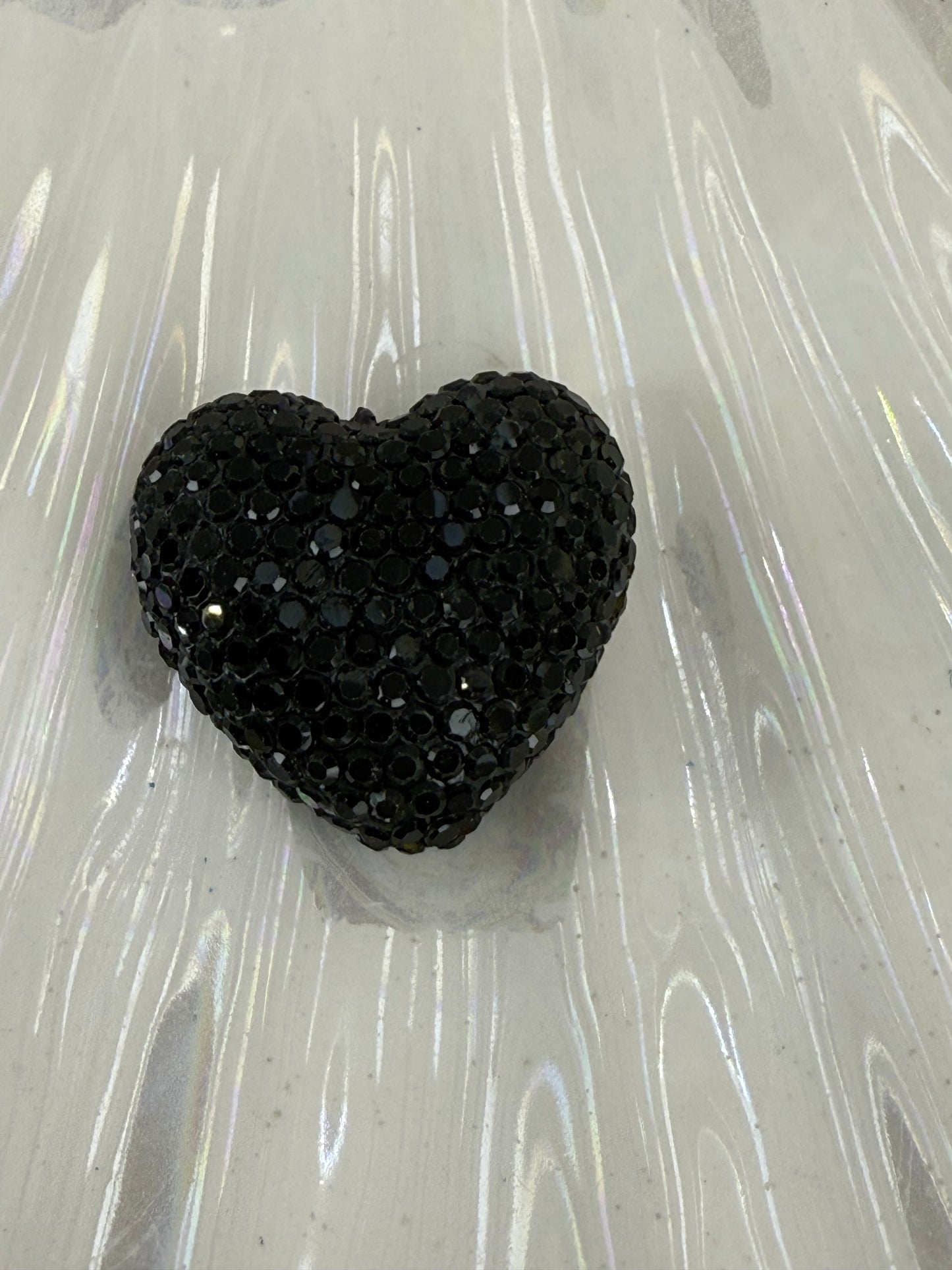 R45- (1PC) CHOOSE YOUR COLOR- High Quality 30mm HEART Pave-rhinestones with Polymer Clay Core Beads for DIY