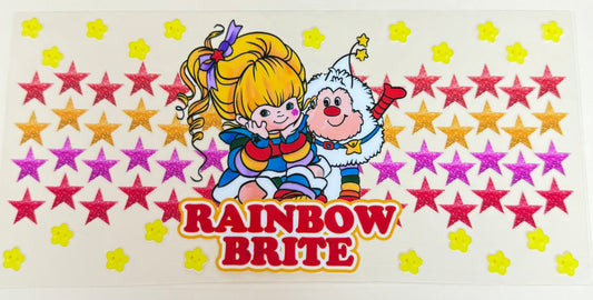 C360- (1PC) RAINBOW BRITE 16OZ UV DTF Transfer Wrap/Sticker for Cup/Tumbler