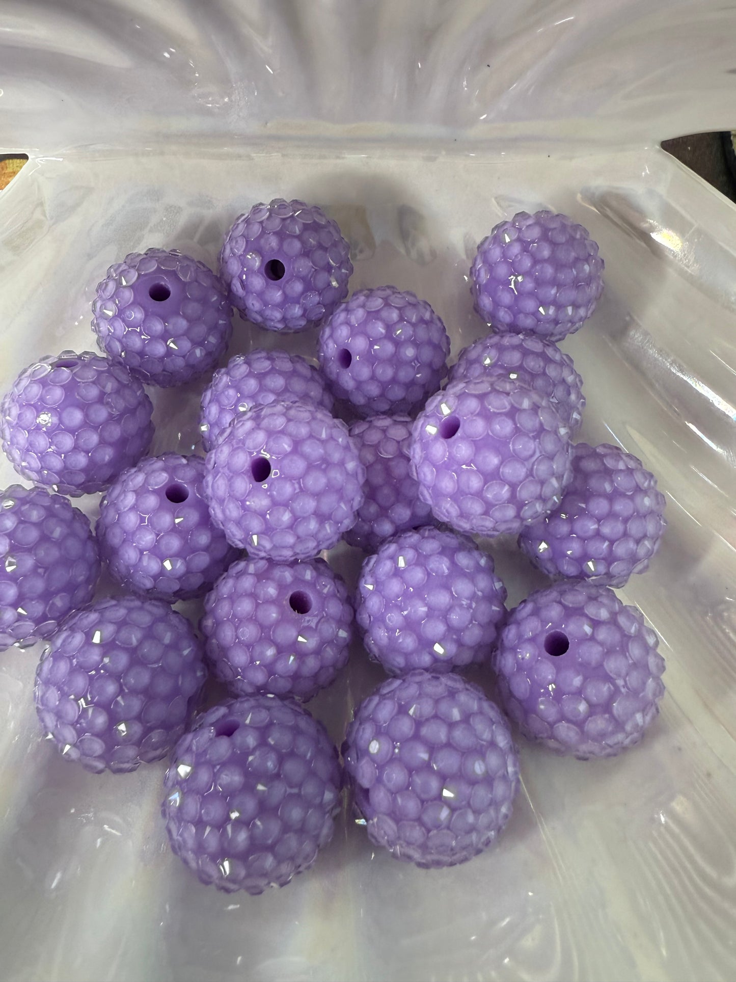 R32-LAVENDER (5PCS) 20mm Clear Jelly Bubblegum Acrylic Rhinestone Beads for DIY