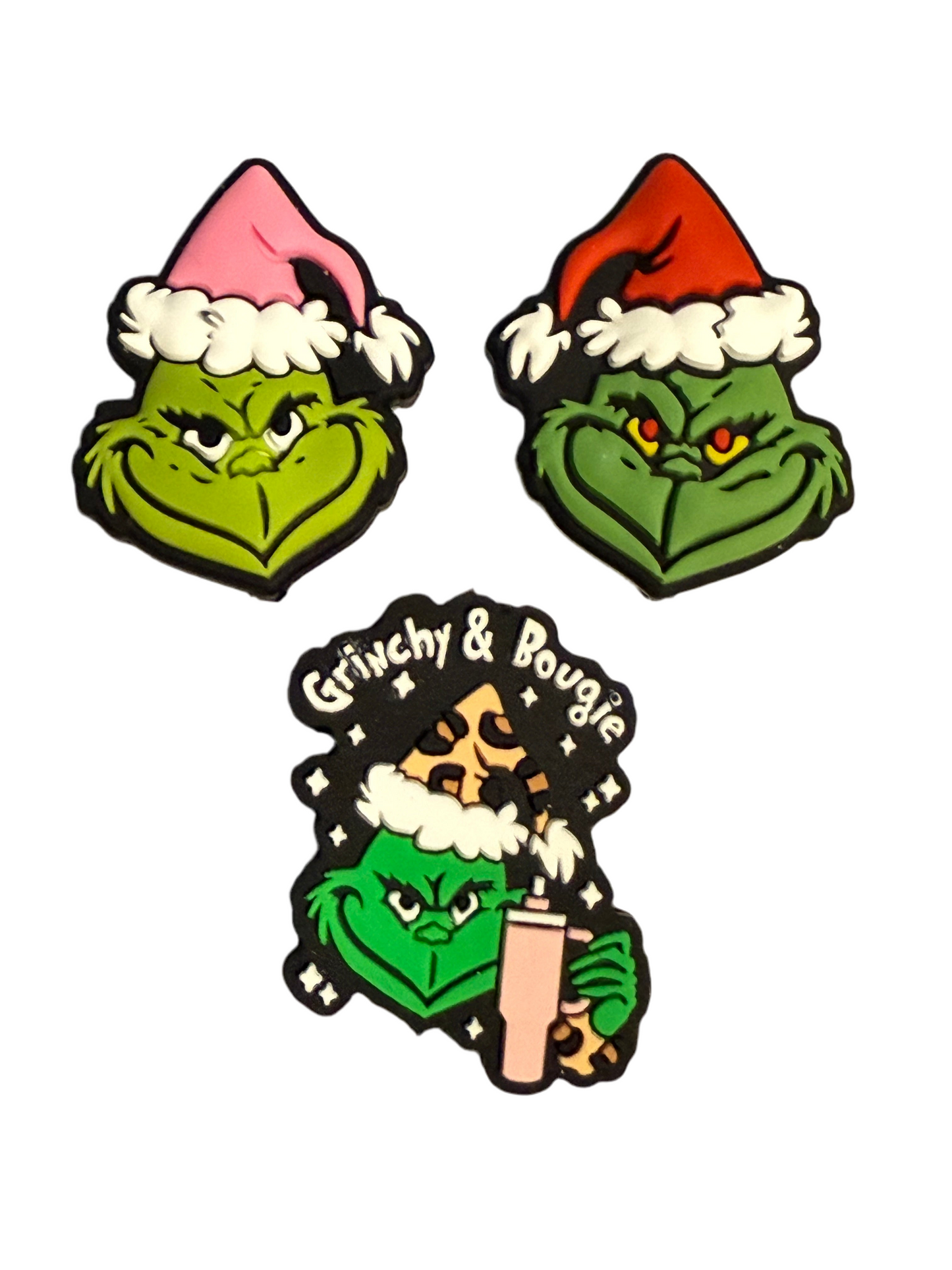 F/CHR4 (1)PC 1.1" Choose Your Style Christmas Green Guy Focal Bead for DIY Keychains, Wristlets, Cup Charms, Car Charms ETC