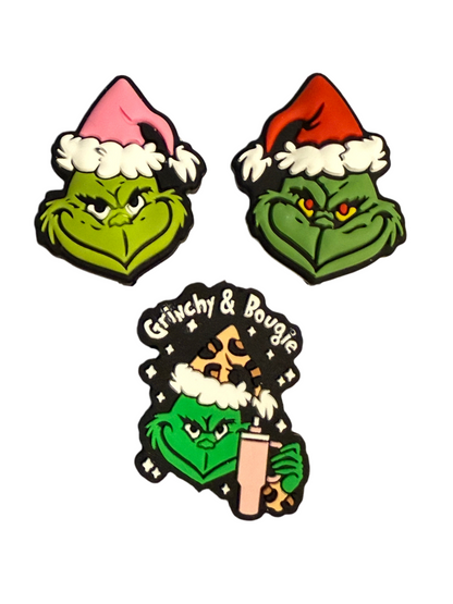 F/CHR4 (1)PC 1.1" Choose Your Style Christmas Green Guy Focal Bead for DIY Keychains, Wristlets, Cup Charms, Car Charms ETC