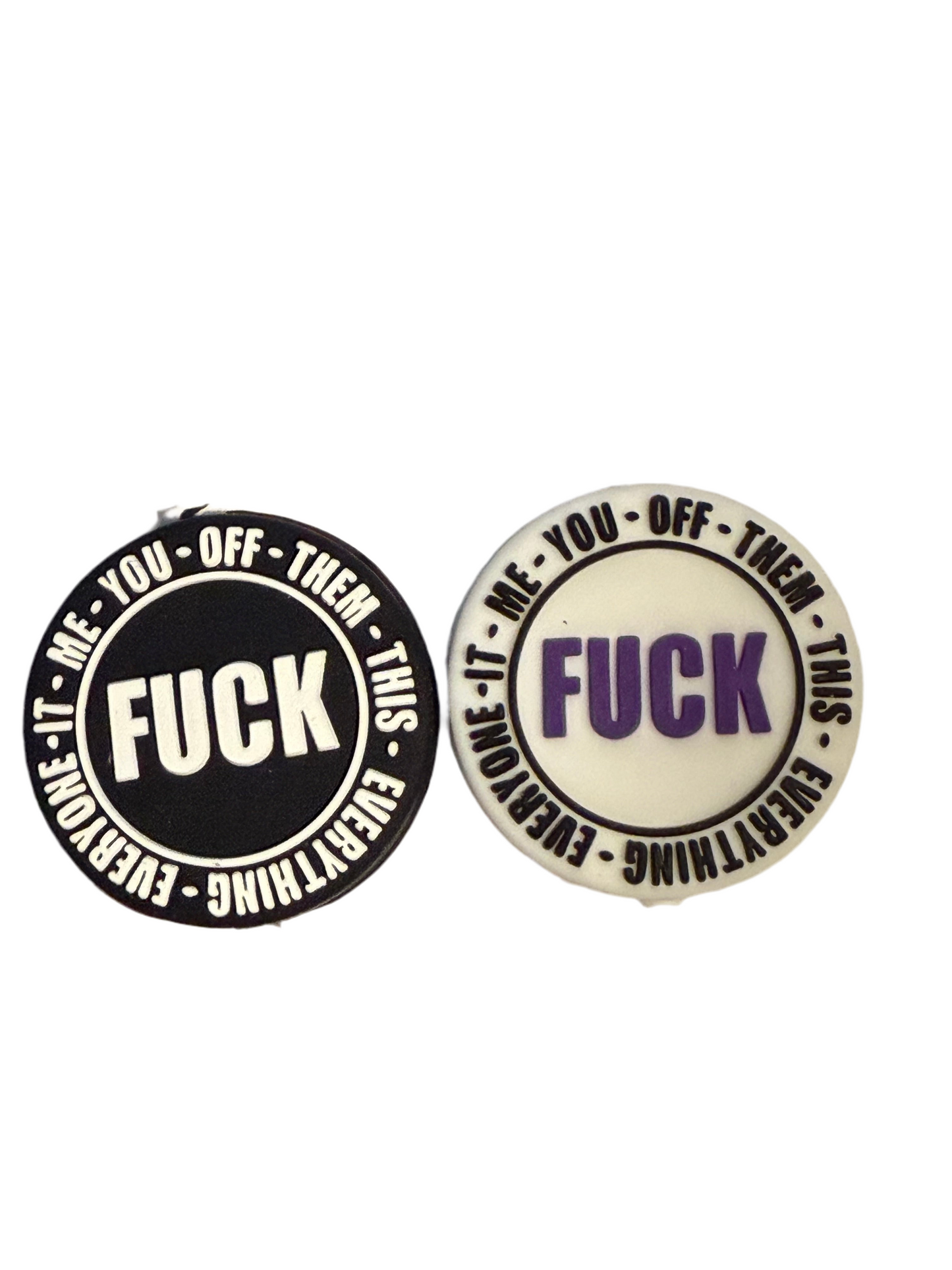 F/BW24- (1)PC 1.1" Choose your color- FU*K It Me You off them this everything everyone Focal Bead for DIY Keychains, Wristlets, Cup Charms, Car Charms ETC