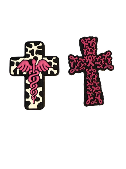 F/R19- (1)PC 1.3" Choose your color- Cross Focal Bead for DIY Keychains, Wristlets, Cup Charms, Car Charms ETC