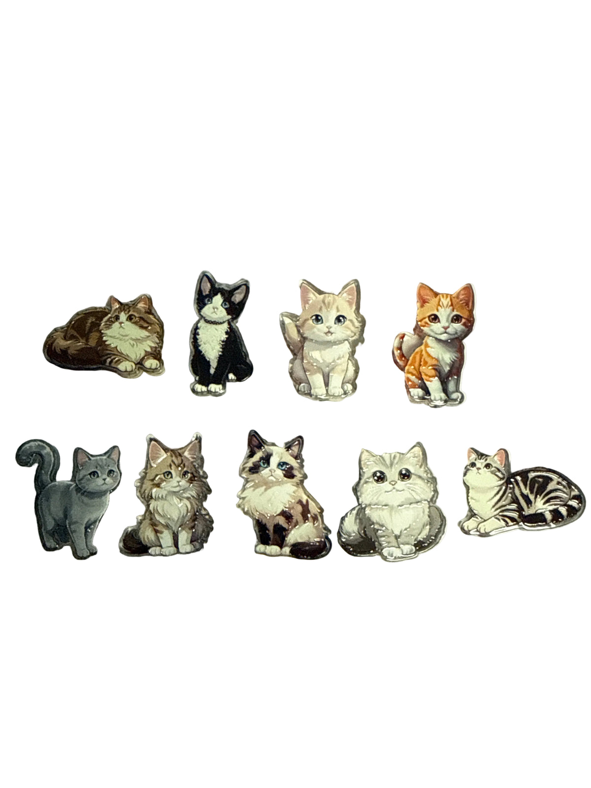 F/ACR78- (1)PC 1" CHOOSE YOUR CAT Acrylic Focal Bead for DIY Pens, Keychains, Wristlets, Cup Charms, Car Charms ETC