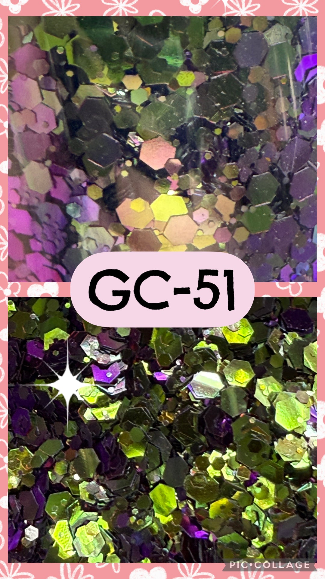 GC36-GC53 GLITTER COLORS