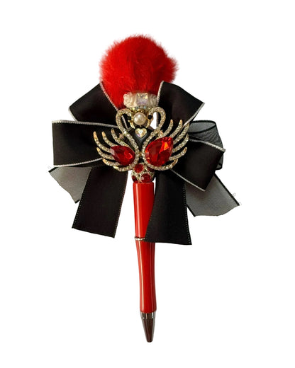 (1PC)Handcrafted Beaded Luxury BLING Beaded Pen with Glitz Design Colorful Beads & Large Alloy SWAN topper Stylish Writing Accessory for Notes Letter