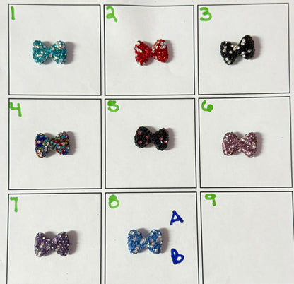 R103 (1PC)- Choose Your Color- 20MM High Quality Clay Rhinestone BOW Bead