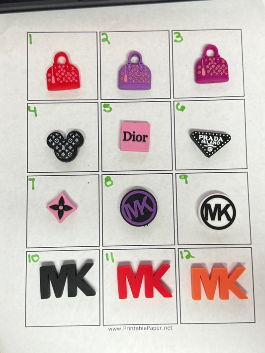 F/FASH-3 (1PC) Choose Your Color/Style Fashion L/V M/K Focal Bead For DIY