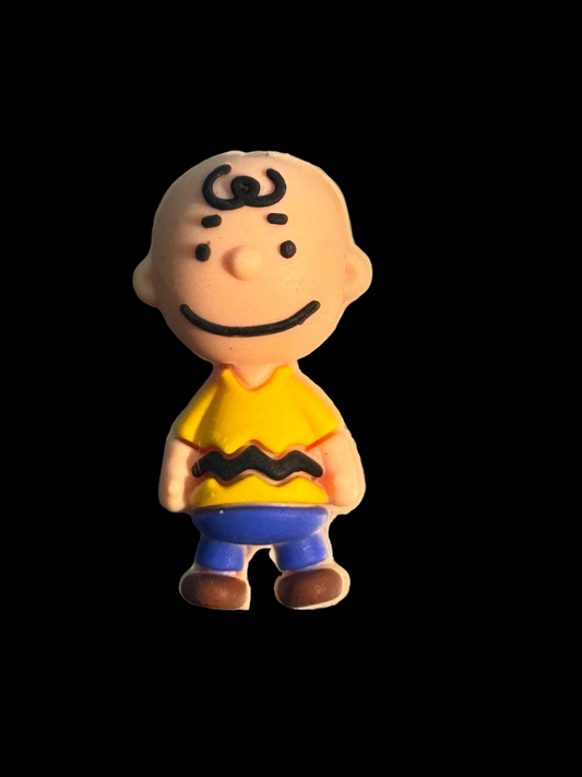 F/CHAR64- (1)PC 3D Standing Charlie Brown Silicone Focal Bead