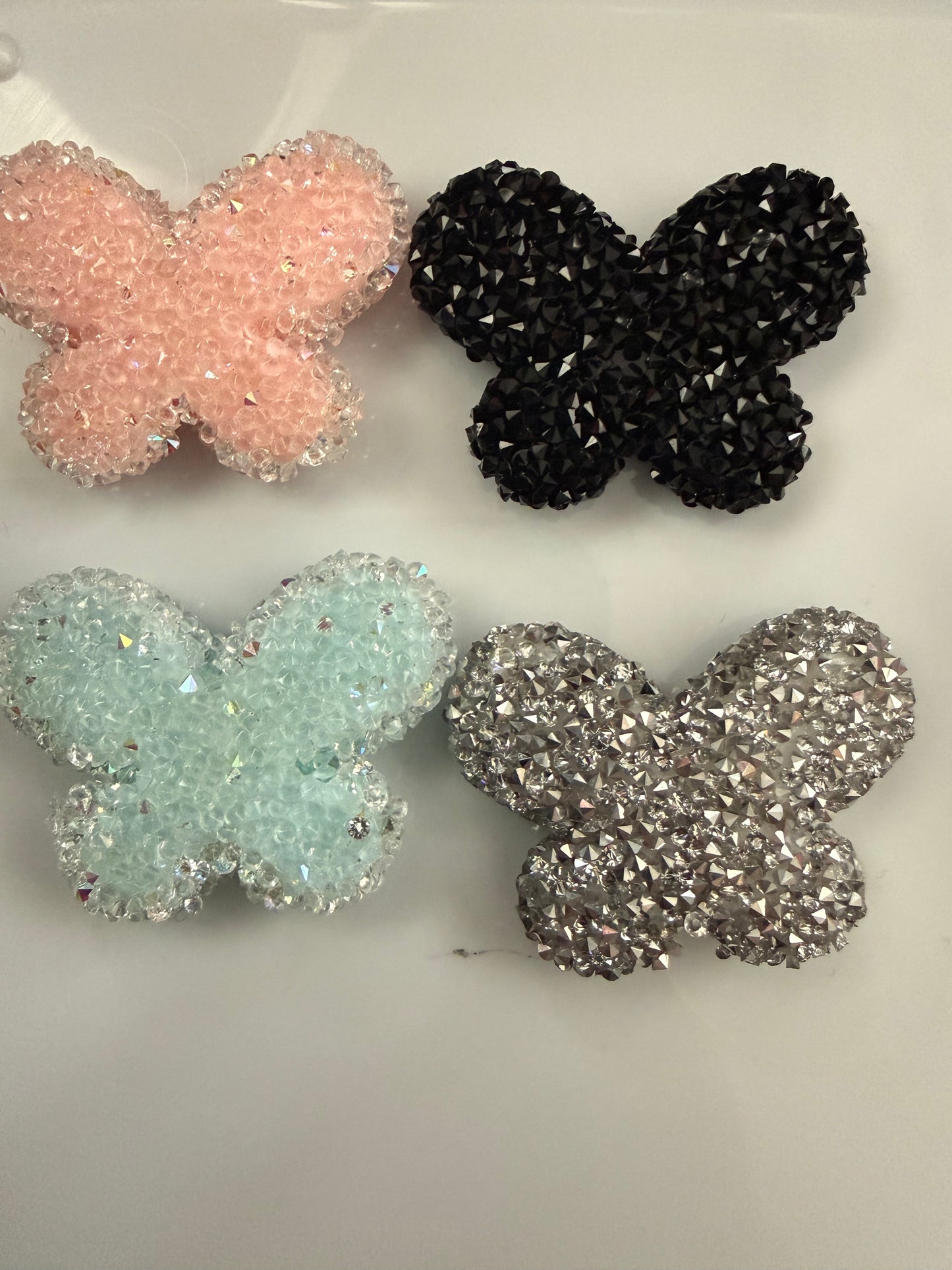 SUG1- (1PC) Choose your color-1.25" Sugar Coated Multi Colored Butterfly Focal Beads for DIY