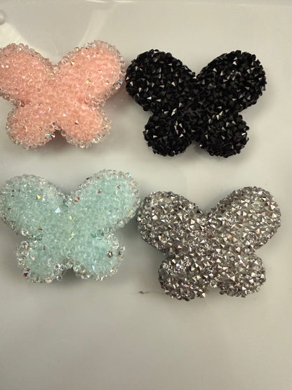 SUG1- (1PC) Choose your color-1.25" Sugar Coated Multi Colored Butterfly Focal Beads for DIY