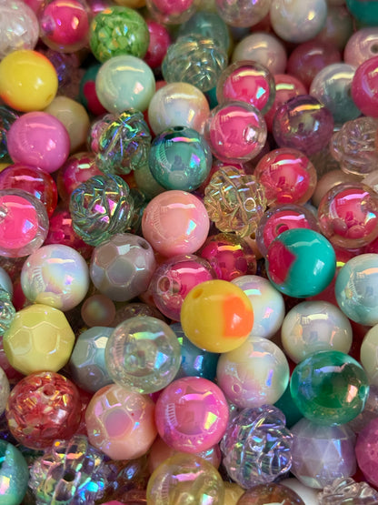 BM10- 200GM MIXED Colors Acrylic Beads For DIY