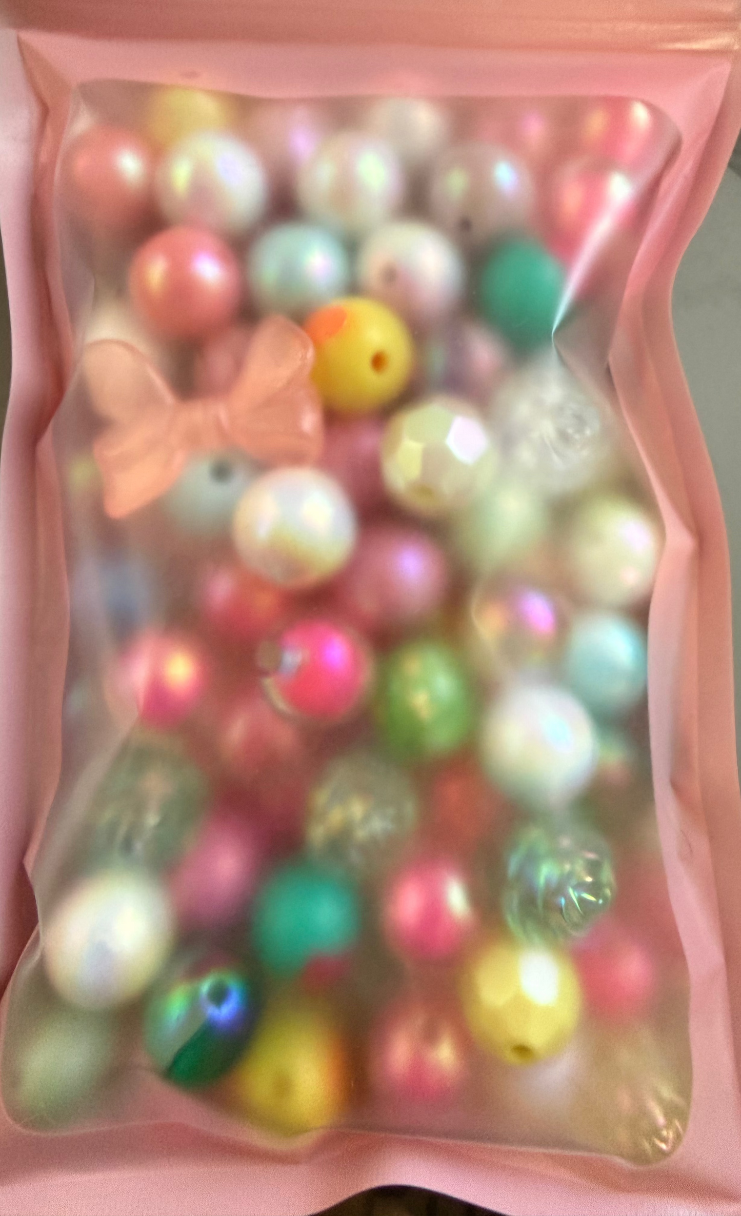 BM10- 200GM MIXED Colors Acrylic Beads For DIY