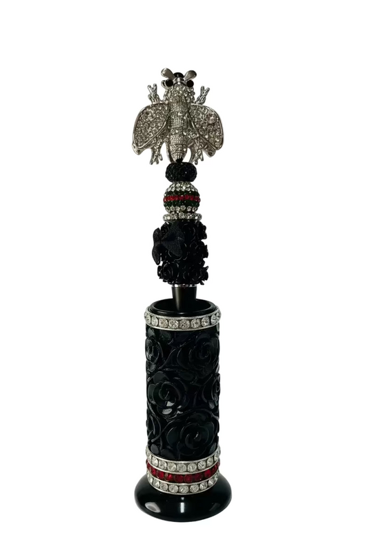(1PC)Handcrafted Beaded Luxury BLING Beaded Pen with Glitz Design Colorful Beads & Large Alloy BEE topper Stylish Writing Accessory for Notes Letter