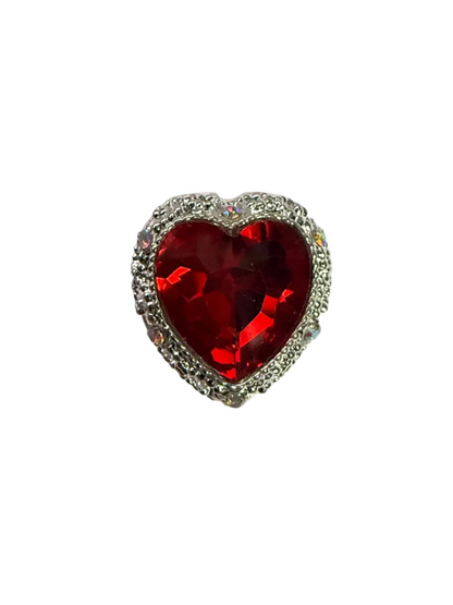 R97- (1PC) CHOOSE YOUR COLOR- High Quality ALLOY 19mm Heart Fancy Rhinestone Gemstone Sparkle Crystal Elegant Beads for DIY