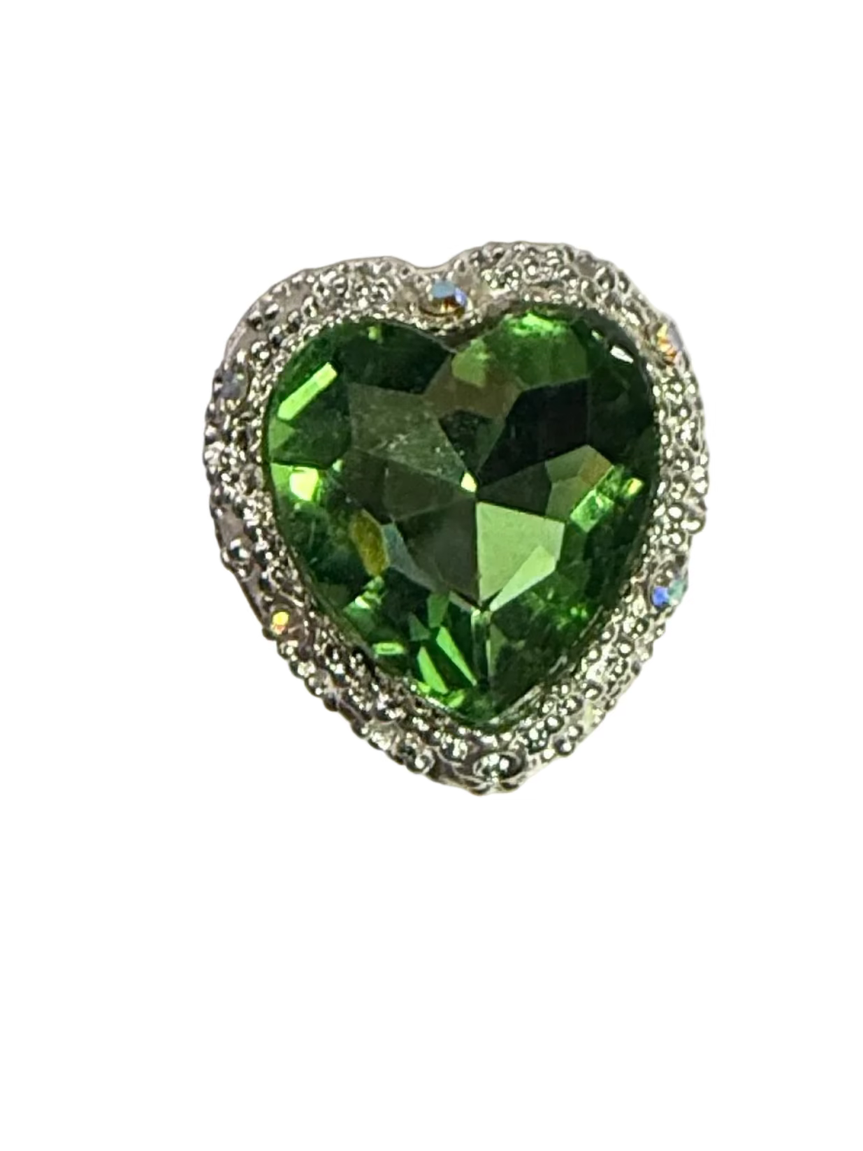R97- (1PC) CHOOSE YOUR COLOR- High Quality ALLOY 19mm Heart Fancy Rhinestone Gemstone Sparkle Crystal Elegant Beads for DIY