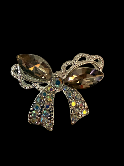 R153- (1PC) CHOOSE YOUR COLOR- 27mm High Quality Alloy Rhinestone BOW Beads for DIY