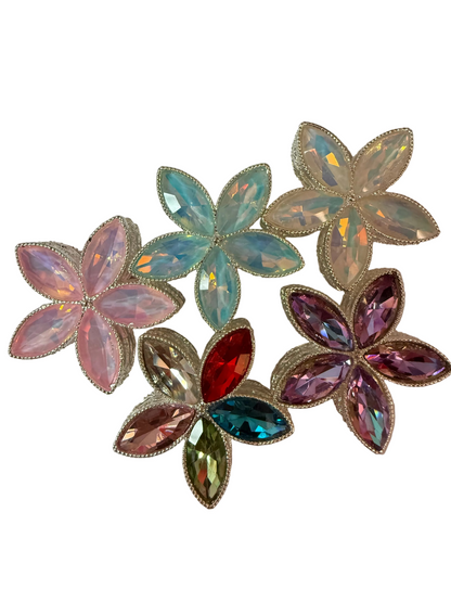 R154- (1PC) CHOOSE YOUR COLOR- 33mm High Quality Alloy Rhinestone FLOWER Beads for DIY