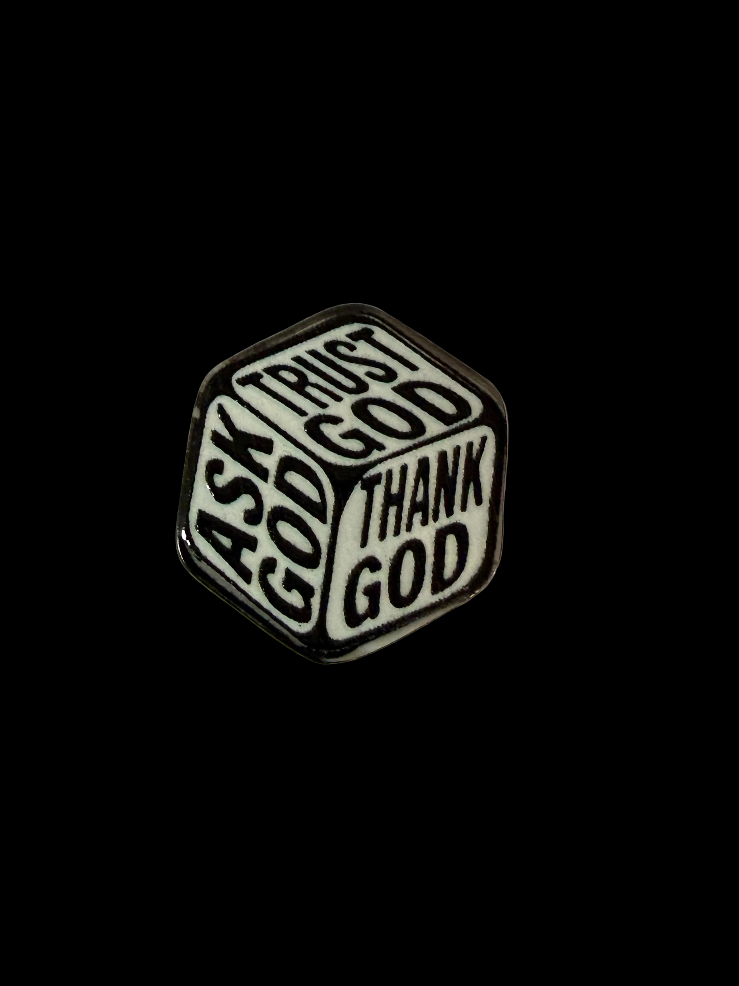 F/ACR2- (1)PC 1" Ask God Trust God Thank God Acrylic Focal Bead for DIY Pens, Keychains, Wristlets, Cup Charms, Car Charms ETC