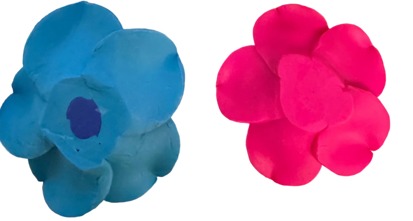 FFB7- (1PCS) CHOOSE YOUR COLOR- 50mm Handmade Clay Fancy Flowers Flatback (UNDRILLED) Pendants/Beads for DIY