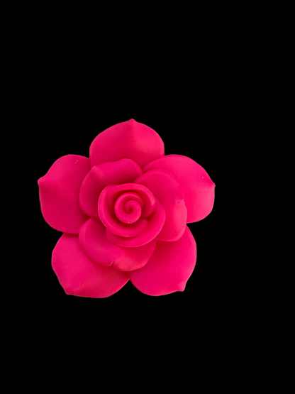 FFB7- (1PCS) CHOOSE YOUR COLOR- 50mm Handmade Clay Fancy Flowers Flatback (UNDRILLED) Pendants/Beads for DIY