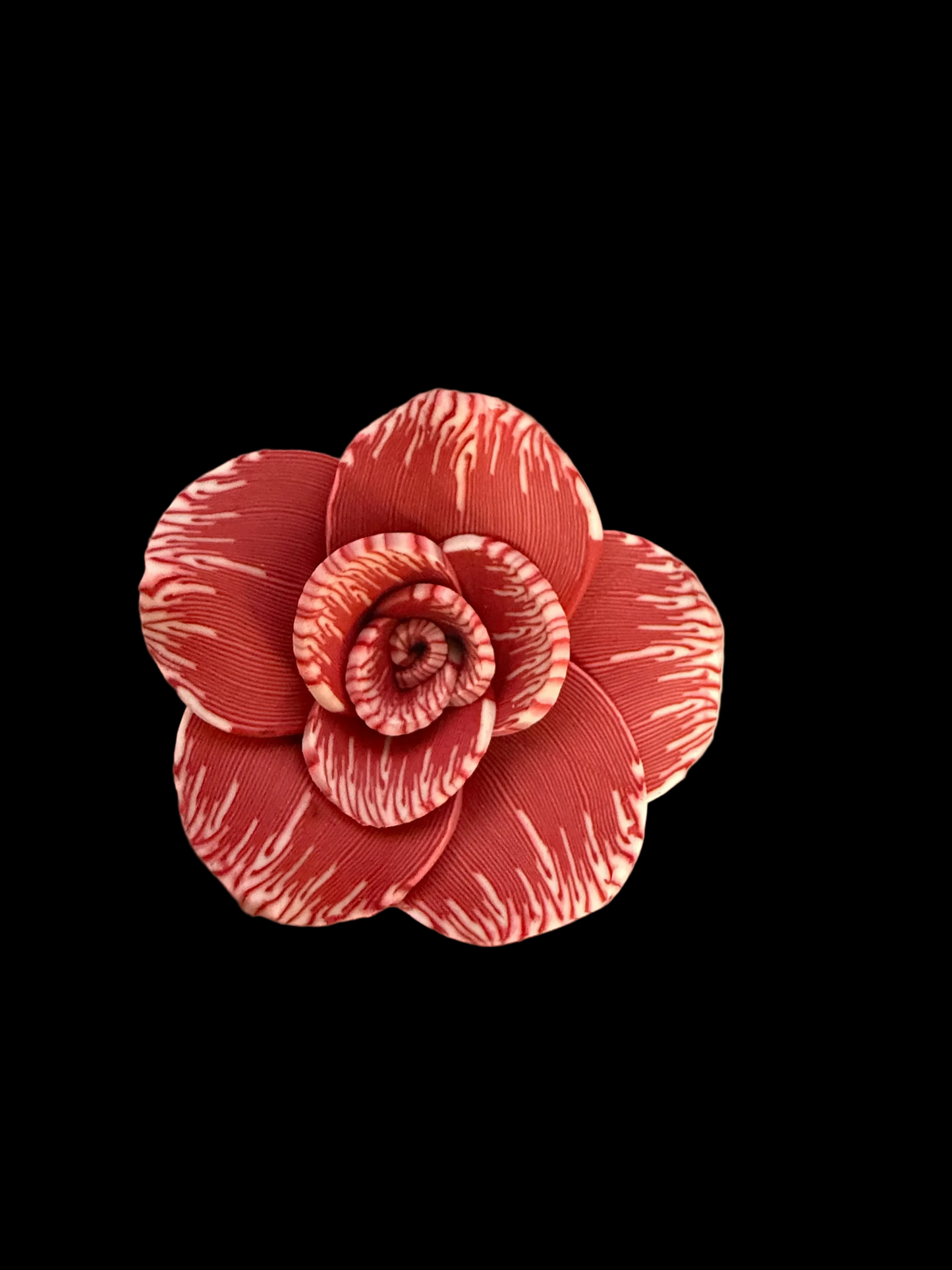 FFB7- (1PCS) CHOOSE YOUR COLOR- 50mm Handmade Clay Fancy Flowers Flatback (UNDRILLED) Pendants/Beads for DIY