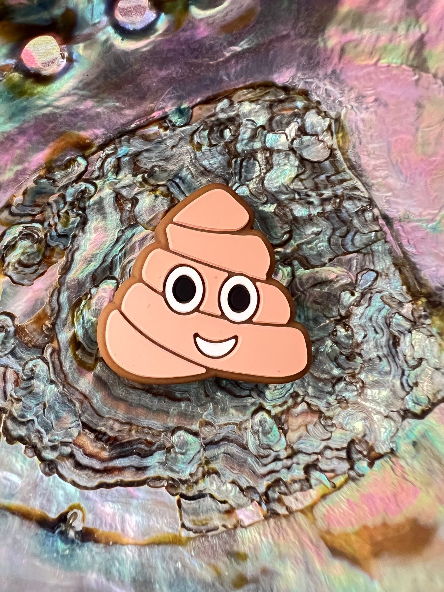 (1)PC- Poop Emoji Silicone Focal Bead image 0